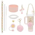 7-piece accessory for Stanley Cup, including pompom, cup cover, straw cover (light pink) Light pink