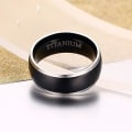 Miniatyrbillede 3 af 5: 100% Titancarbide Ring Frimureri Frimurer Sort Mænd Ring Frimurer