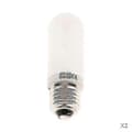 2-pakning E27 Halogen Modellampe 250W Frostet Glassrør