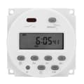 Digital timeromkopplare, 12V DC-ingång, 16Amp veckoprogrammerbart relä med LCD-display, sparar inställningar 60 dagar utan ström, kompakt storlek, stöder