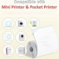 Miniatyrbild 2 av 5: Mini-skrivarpapper för bläckfri bärbar Bluetooth-skrivare Termisk fickskrivare, 57 mm x 30 mm, 6 rullar