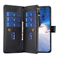 Miniatyrbillede 2 af 5: Til Samsung A34 5G Solid Farve Lynlås Taske Læder Etui Bf19 Sort