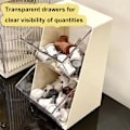 Pikkukuva 3 / 7: 2-kerroksinen läpinäkyvä teepussi kahvikapseli sokerin säilytysteline - Teelatikot Teepussipidike Teepussihylly Teepussiasema (Valkoinen)