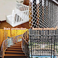 Miniatyrbillede 4 af 5: Sikkerhedsnet til Børn Bygningsreb Mod Fald Net Nylon Net Balkon Vindue Trappe Beskyttelse Sikker Hæk Baby Kat Hund 1.5x6m