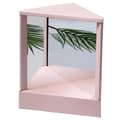 Fast spegel, triangulär icke-vändande för korrekt självbild Light pink
