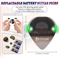Miniatyrbilde 5 av 6: LED-gitarplekter, 3 stk. lysende gitarplekter, automatiske LED-lysende gitarplekter, blendende fargerike gitarplekter, gitartilbehør