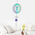 Miniatyrbillede 3 af 5: Fairy Kinetic Gradient Farve Vind Spinner Skulptur 3D Vindspil Sol Fanger Gazing Ball Spiral Hale Stabilisator As Shown
