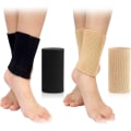 Miniatyrbild 1 av 4: Skating Spirit Ankle Gel Sleeves (1 par) - Ankelskydd för konståkning, isåkning, rullskridskor, hockey, inlines och skidor med hårda pjäxor Beige