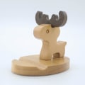 Miniatyrbilde 5 av 5: Søt hund mobiltelefonholder stativ i tre, smarttelefon skrivebordsholder for alle mobiltelefoner, dyretelefonstativ skrivebordsornament