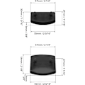 Miniatyrbillede 4 af 5: 36 stk. sengespjældsholdere i plast, side- og midterste sengespjældsholdere til enkeltsenge, dobbeltsenge og kingsize-senge (55 mm x 9 mm indvendigt)