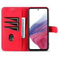 Pikkukuva 2 / 5: Samsung Galaxy A55 5G nahkakotelo lompakkopuhelinkotelo magneettilukolla Red