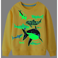 Miniatyrbillede 2 af 5: Dinosaur Print Langærmet Casual Sweatshirt til Småbørn Drenge, der Gløder i Mørket 1shark 4T