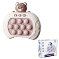 Miniatyrbillede 1 af 5: Pop Push It Spil Controller Boble Sensorisk Fidget Legetøj Elektronisk Whack Konsol Brown  White