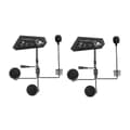 2 Sets Motorcycle 5.0 Bluetooth Helmet Intercom Universal Pairing Headset with CNC Noise Reduction BT22