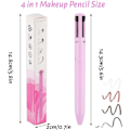 Miniatyrbillede 2 af 7: 4 i 1 Makeup Blyant,  Øjenbrynsblyant & Eyeliner & Lipliner & Highlighter Blyant, Skab den Perfekte Langtidsholdbare Vandtætte Makeup