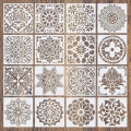 Miniatyrbild 1 av 4: 16 st stora återanvändbara mandala stenciler för målning på trä, gör-det-själv-design, 6 tum mallar, scrapbooking, målning för vägg