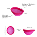 Miniatyrbilde 4 av 5: Gjenbrukbar menstruasjonsskive, menstruasjonskopp, myk menstruasjonsskive for kvinner designet med fleksibel, silikonmenstruasjonskopp Purple S