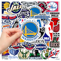 Miniatyrbilde 4 av 5: Sett med 32 NBA Basketball Association Basketball-klistremerker. Lakers, Chicago Bulls, Orlando Magic eller flere klistremerker