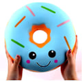 Miniatyrbild 1 av 5: 10 tum Stor Långsamt Stigande Squishy Leksaker, Jätte Donut Jumbo Långsamt Stigande Doftande Super Mjuk Pressa Squishy Mat Leksaker Stressavlastning Presentkollektion (blå