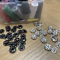 Miniatyrbilde 5 av 7: 140 sett rustfritt stål sy på trykknapper knapper trykknapper sykrok og øyefester, for klær skinn 8,5 mm, 10 mm, 12 mm, 16 mm) sølv
