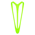 Pikkukuva 1 / 5: Fluoresoiva Mankini - Miesten Venyvä Uimapuku Green One Size