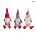 3 st/set God Jul Lång Hatt Svensk Tomte Plysch för Dockprydnader D