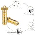 Miniatyrbillede 2 af 5: 5 STK 0,4 mm messingdyser og 5 STK silikonestrømper til 2,3D printerdele Ekstruder Hotends dyser Photo Color