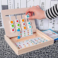 Miniatyrbillede 2 af 4: Læring Legetøj Slide Puslespil Farve & Form Matching Hjerne Teasers Logik Spil Førskolepædagogiske Trælegetøj Til Børn Drenge Piger Alder 3 4 5 6 7 År O