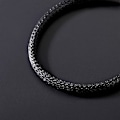 Miniatyrbillede 6 af 6: Flet læderarmbånd til mænd, 5 mm armbånd med spænde i rustfrit stål, 18/20/22 cm