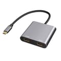 Adapter - USB-C to 2x HDMI Grey