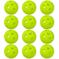 Miniatyrbild 1 av 5: 12 Pack 26 Hål Inomhus Pickleball Bollar Inomhusträning Hålboll För Inomhusbanor, Grön