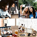 Miniatyrbillede 7 af 7: LED-videolys, genopladelig mini-selfielys med klips til telefon, bærbar computer, tablet og computer, dæmpbar fyldlampe