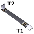 Pikkukuva 5 / 5: Usb 3.1 Type C - Type C -jatkokaapeli 90 asteen sovitin Fpc Fpv -nauha litteä Usb C -kaapeli 3a 10gbp