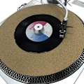 Pikkukuva 6 / 7: 45 RPM -sovitin, 7 tuuman vinyylilevyn kupoli 45 -sovitin, 7 tuuman vinyylilevyn sovitin, alumiininen levysovitin gramofonilevylle