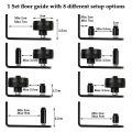 Miniatyrbillede 3 af 5: Ny, velegnet 8 i 1 gulvguide justerbar skydedør gulvguide væg/bund dørguide skydedør guide sæt