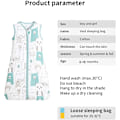 Miniatyrbillede 5 af 6: Baby sovepose til varmt vejr 0,5 Tog Cartoon Animal Pattern Bomuld Baby Grow Bag Unisex Børneværelse Multicolor Dobbelt lynlås (12-18 måneder)