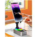 Miniatyrbillede 3 af 5: 3-i-1 mobiltelefonholder, lyd powerbank, Bluetooth-opkalds højttaler, multifunktionel foldbar roterende skrivebord, Gray