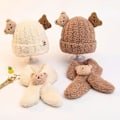 Miniatyrbilde 2 av 4: Hatt og skjerfsett for barn, høst og vinter, ullhatt for barn, jente, varm ullhatt for vinter 5 A