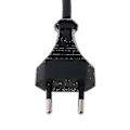 Miniatyrbild 4 av 4: Nätadapterkabel Eu 2-stiftshane till Iec 320 C5 Micky för bärbar datorströmförsörjning 3