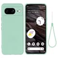 Kompatibel med Google Pixel 8 Anti-Fingeravtryck Mobilskal Flytande Silikon+Mjukt Foder Telefonfodral Baksida Green