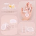 Miniatyrbild 5 av 5: 100-pack Mini Plastfärgkoppar med Lock Färgbehållare Burkar Transparenta Färgförvaringsburkar 0,5 Oz (25 Ml) White