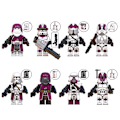 Miniatyrbild 1 av 5: 8 st Star Wars Minifigurer Byggklossar Leksaker 4,5 cm Samling Clone Troopers Actionfigurer Monterade Byggsatser