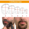 Miniatyrbild 4 av 5: 5 storlekar Getgoatee Rakning Mall Beard Guide Shaper Beard Shaping & Styling Mall för män Black