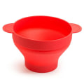 Miniatyrbilde 4 av 9: Popcornbolle i silikon - Mikrobolle for popcorn - Sammenleggbar rød red