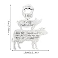 Pikkukuva 2 / 5: Metallinen lihan lämpötilamagneetti sisäisellä kypsennysajalla, grilli lihan eläinlämpötilakarttamagneetti keittiön jääkaapin koriste 2pcs