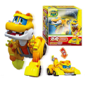 Miniatyrbillede 3 af 3: Nyeste Abs Min Deformation Gogo Dino Action Figurer Rex Transformation Bil Fly Motorbåd Kran Dinosaur Legetøj Til Børn V No Box Little Ping