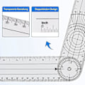 Miniatyrbild 2 av 5: 4 stycken Goniometer Fysioterapi Rotation Protractor Fysioterapi PVC För Fysioterapi, Sport