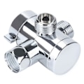 Miniatyrbillede 1 af 4: 3-vejs T-adapter til badekar, bruser, blandingsbatteri, afgreningsventil, splitter, konnektor (ruipei)