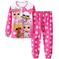 Miniatyrbild 1 av 4: 2-pack flickor tecknad docka pyjamas långärmad tröja nattkläder C C 100cm