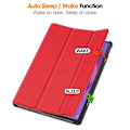 Miniatyrbillede 3 af 5: Til Lenovo Idea Tab Pro Etui Anti-Drop Læder Stand Tablet Cover - Grå Multicolor Red